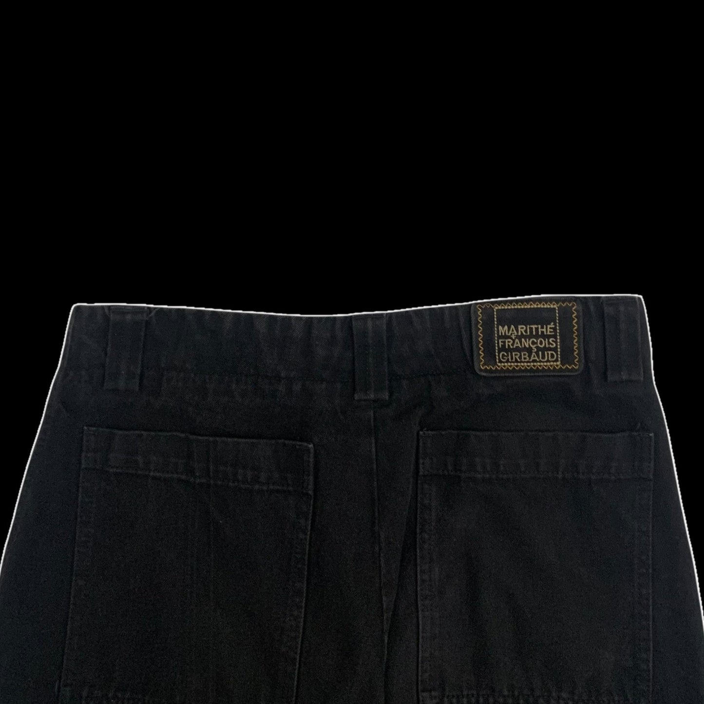 Marithe Francois Girbaud Shuttle Tape Cargo Jeans Black (W34)
