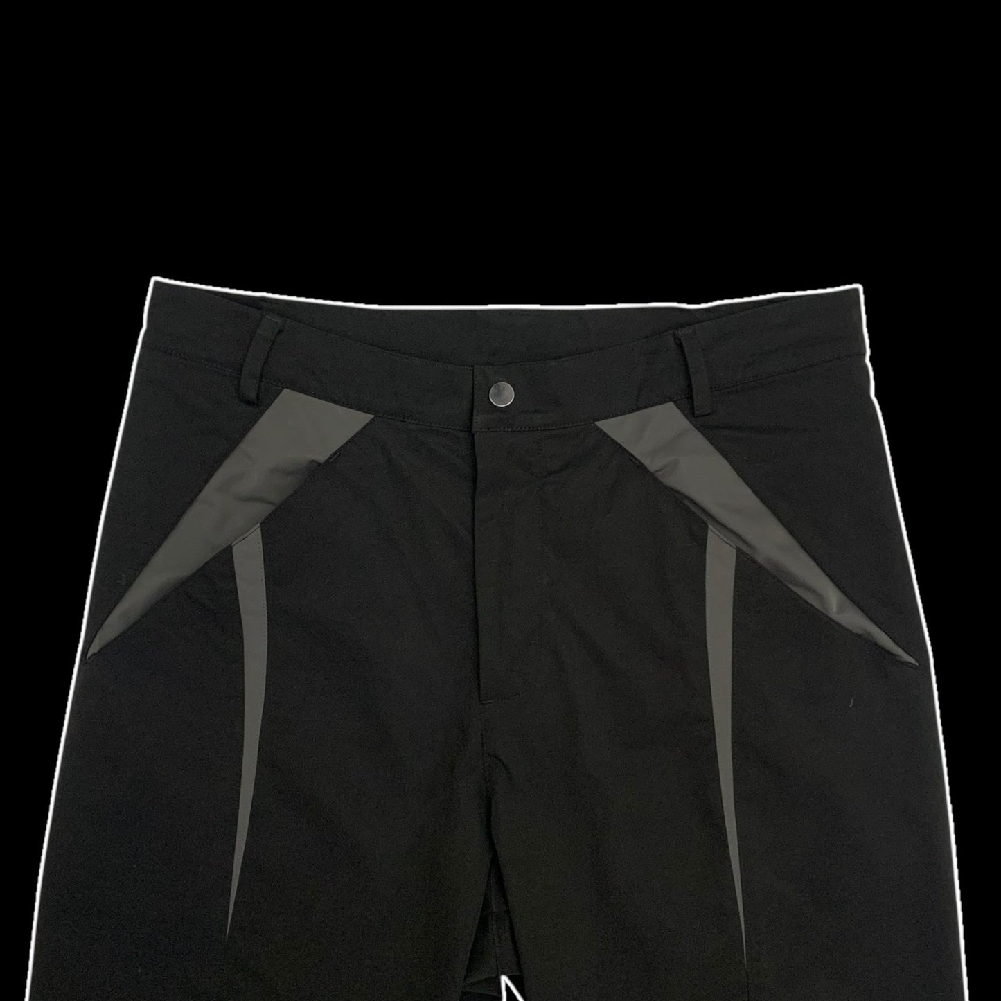 Moth Studios Panelled Nylon Pants Black / Grey (Size L)