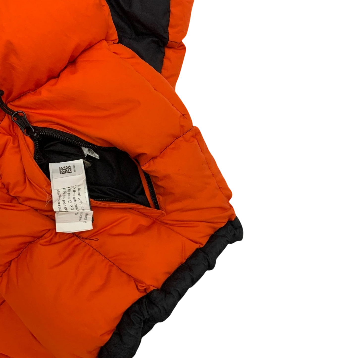 The North Face Nuptse 700 Down Puffer Jacket Orange/Black (Size L-XL)