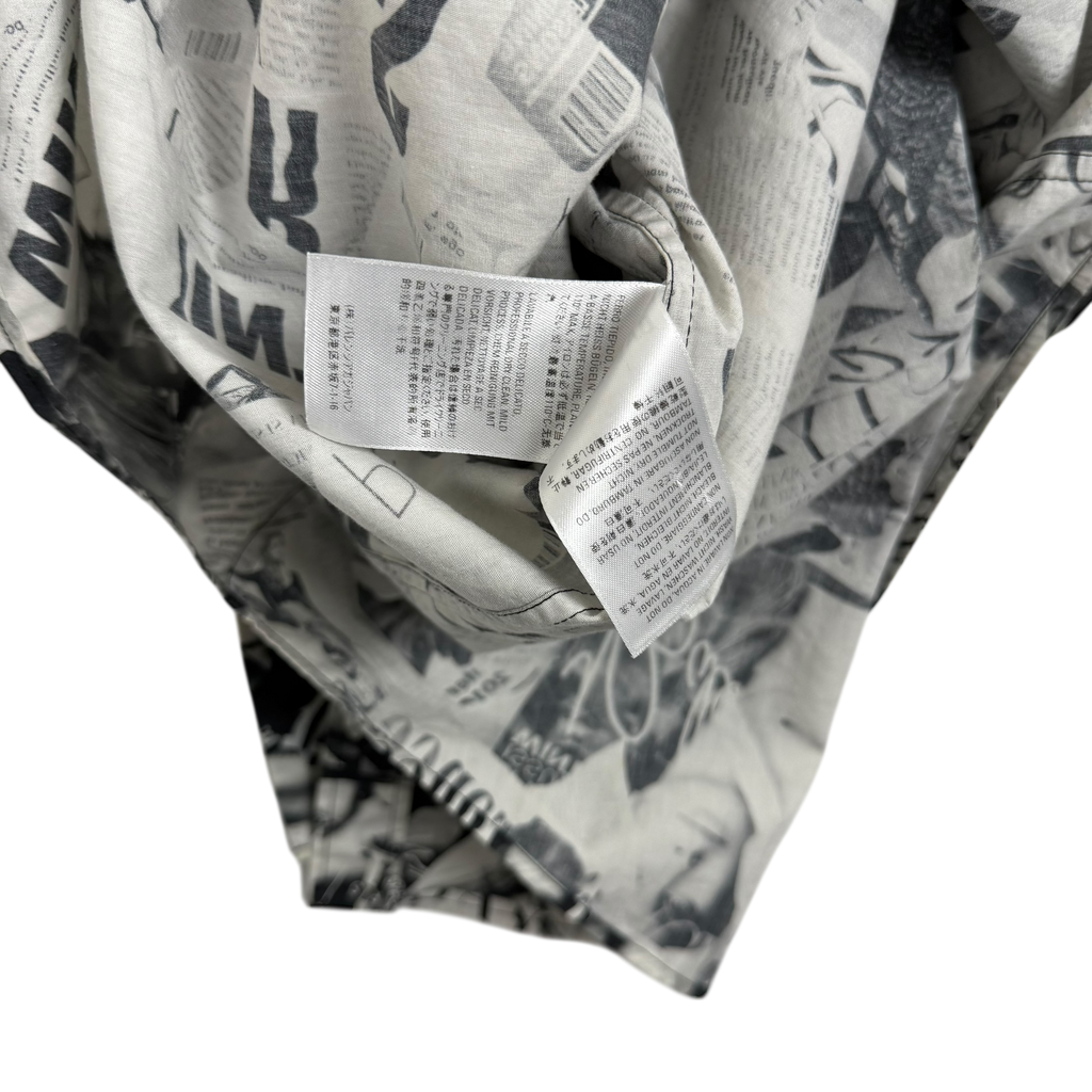 Balenciaga Magazine Print LS Shirt Black/White (fits L-XL)