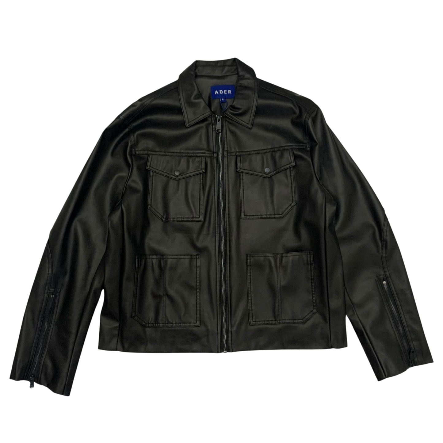 Ader Error FW21 Zip-Up Leather Jacket Black (Fits L)