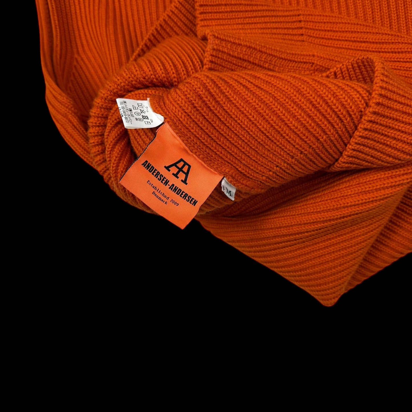 Andersen-Andersen Heavyweight Wool Knit Vest Orange (Size M)