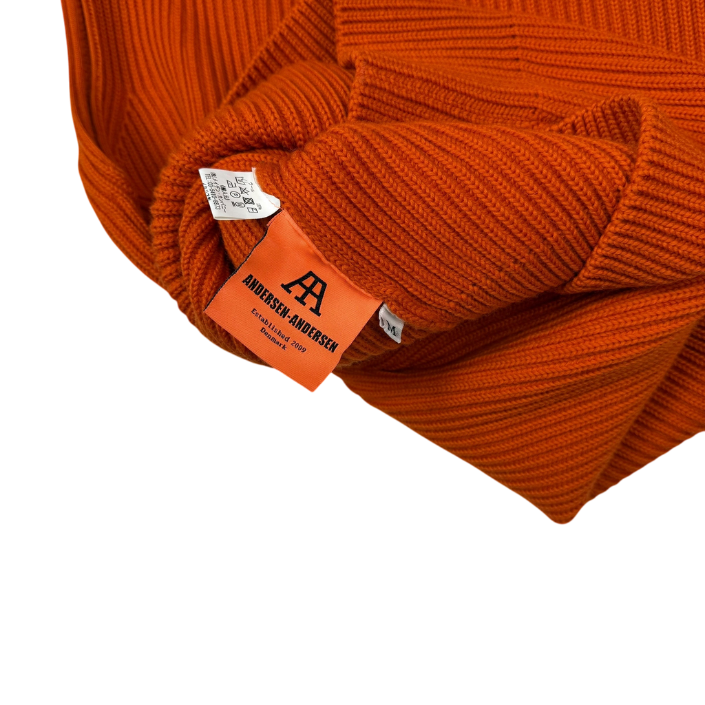 Andersen-Andersen Heavyweight Wool Knit Vest Orange (Size M)