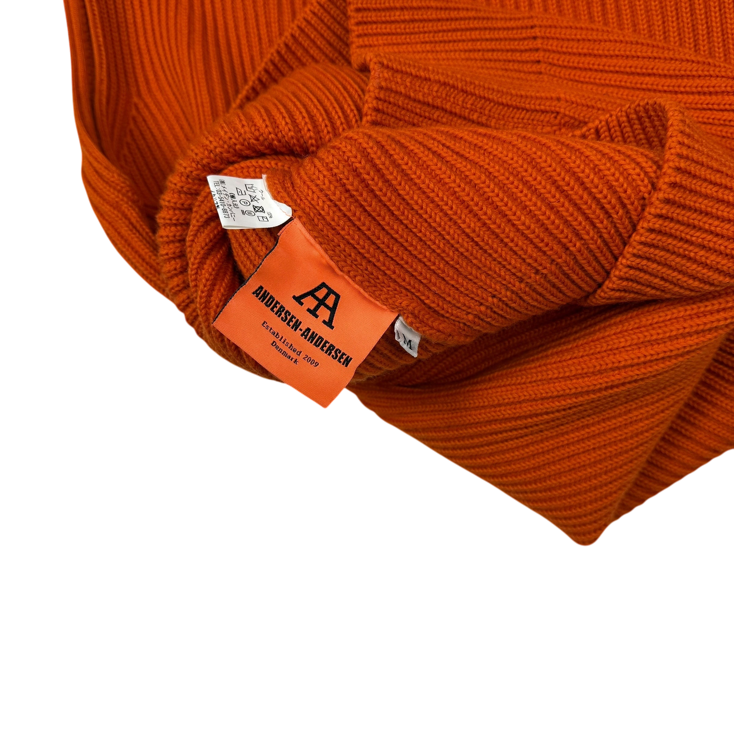 Andersen-Andersen Heavyweight Wool Knit Vest Orange (Size M)