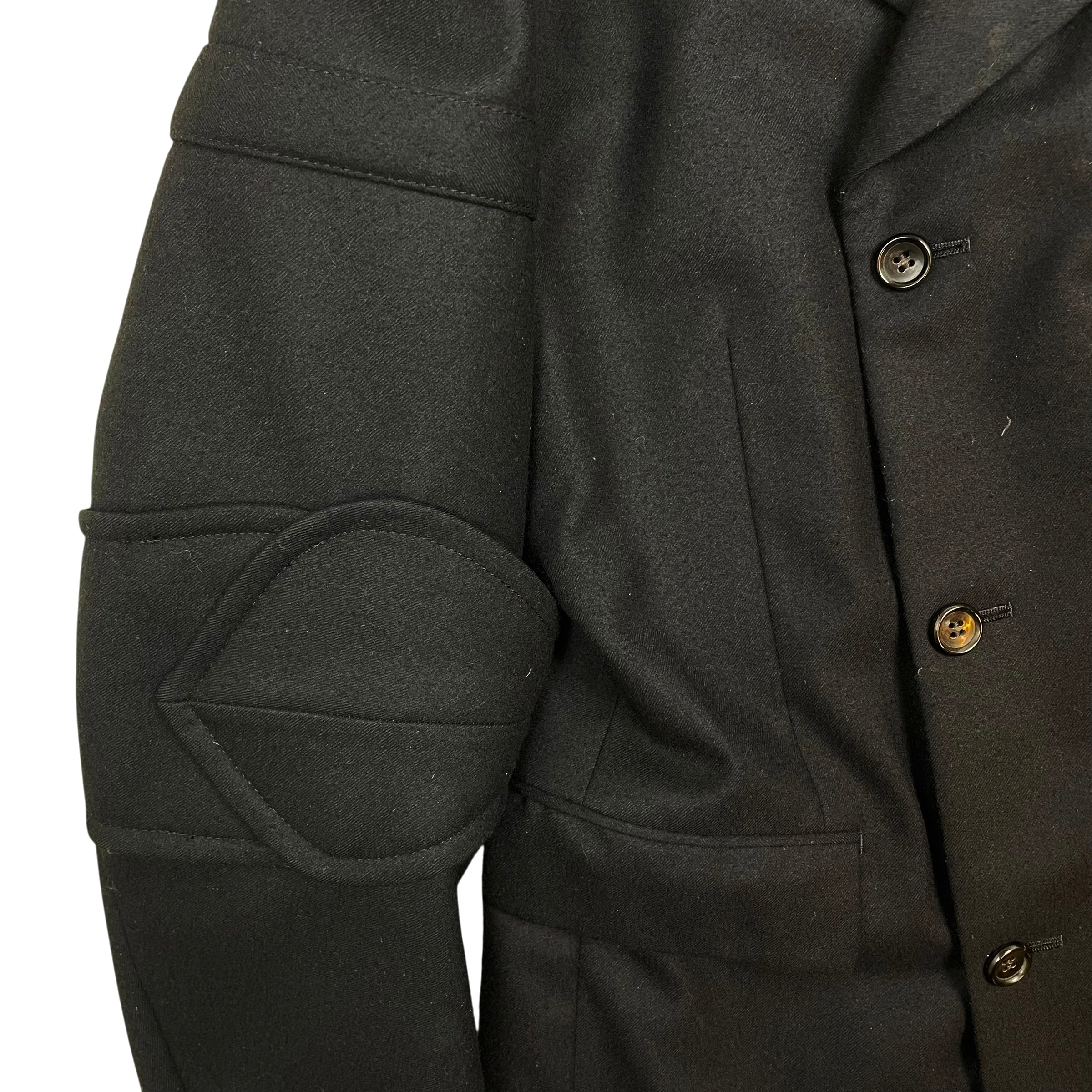 Comme Des Garcons Homme Plus AD2016 Buckle Armour Wool Coat (Size L)