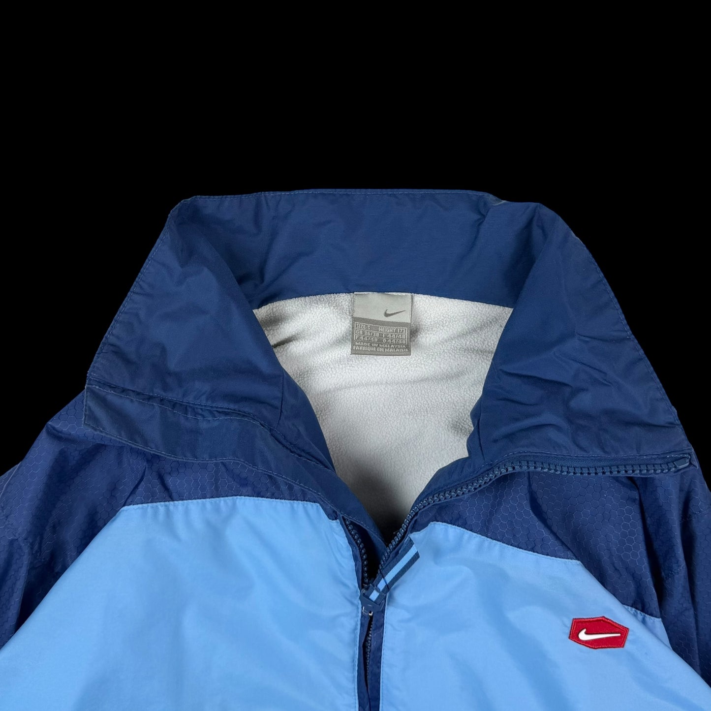 Nike 00s Hex Logo Insulated Track Jacket White/Blue (part of set) (Fits S-M)