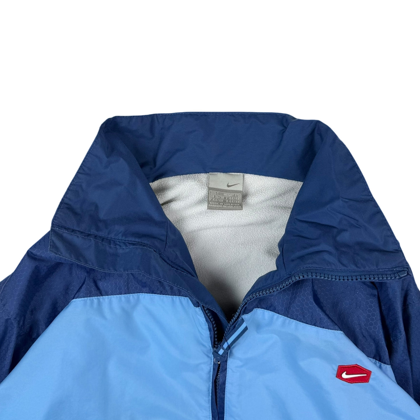 Nike 00s Hex Logo Insulated Track Jacket White/Blue (part of set) (Fits S-M)