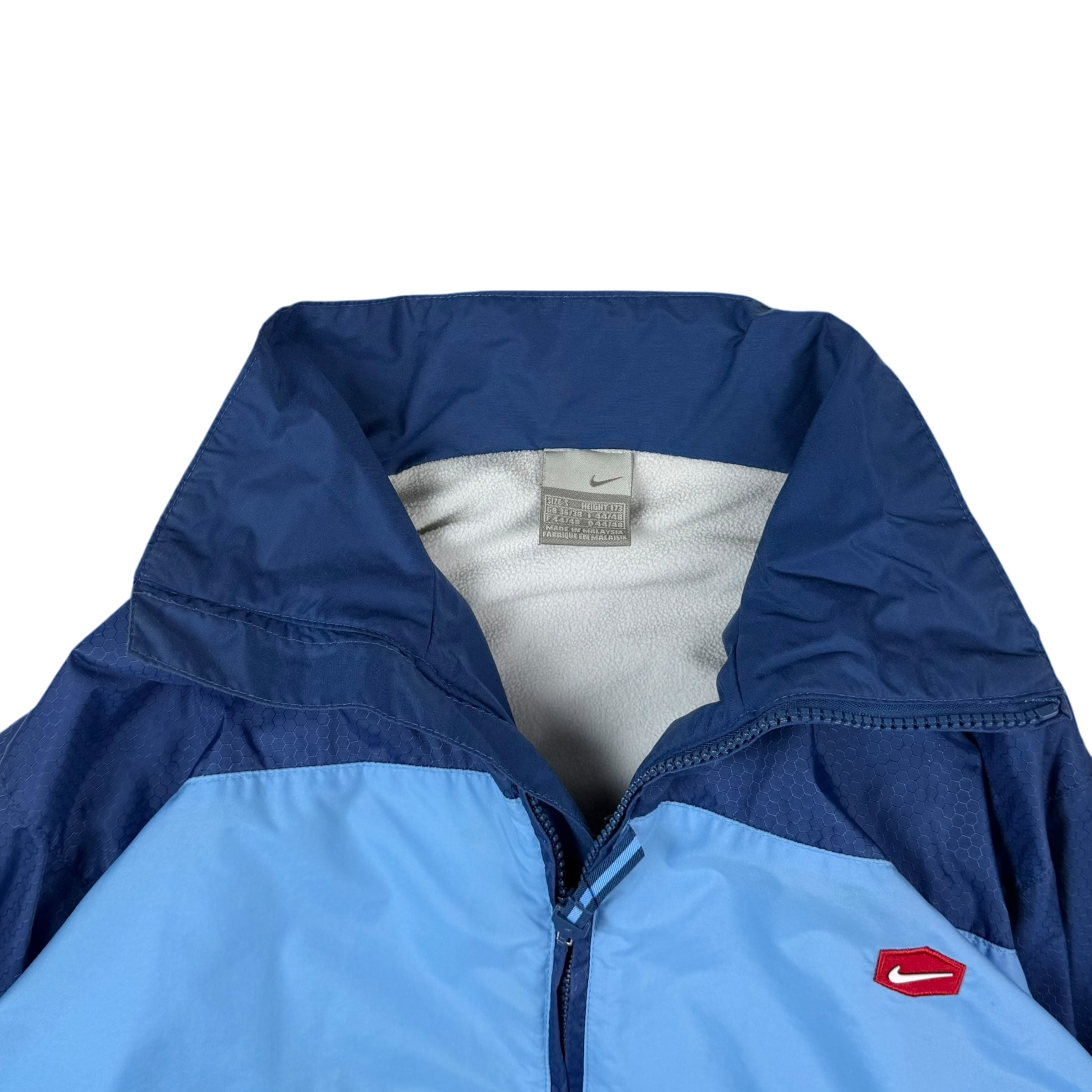 Nike 00s Hex Logo Insulated Track Jacket White/Blue (part of set) (Fits S-M)