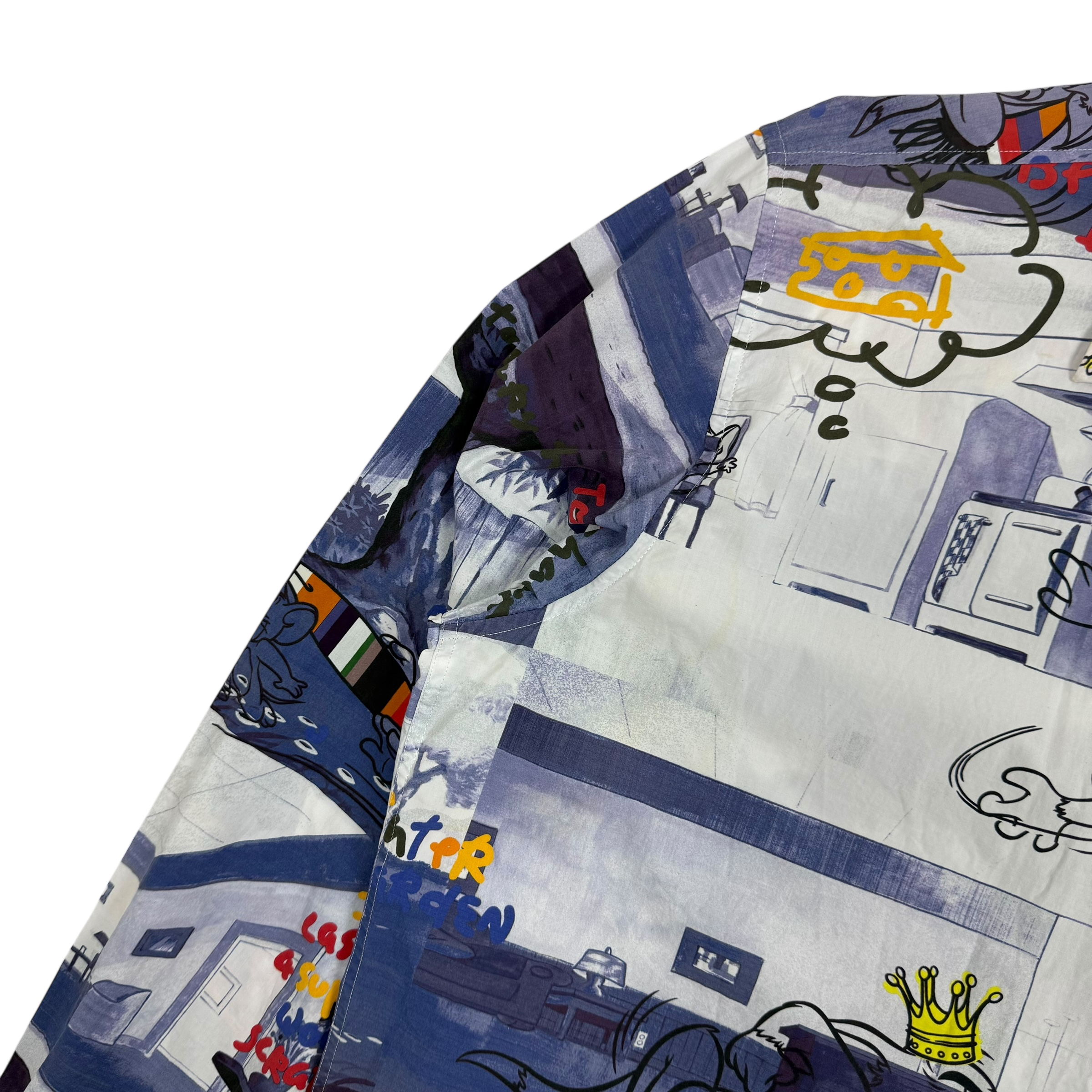 JC de Castelbajac 90s Cartoon Print Shirt (Size XL)