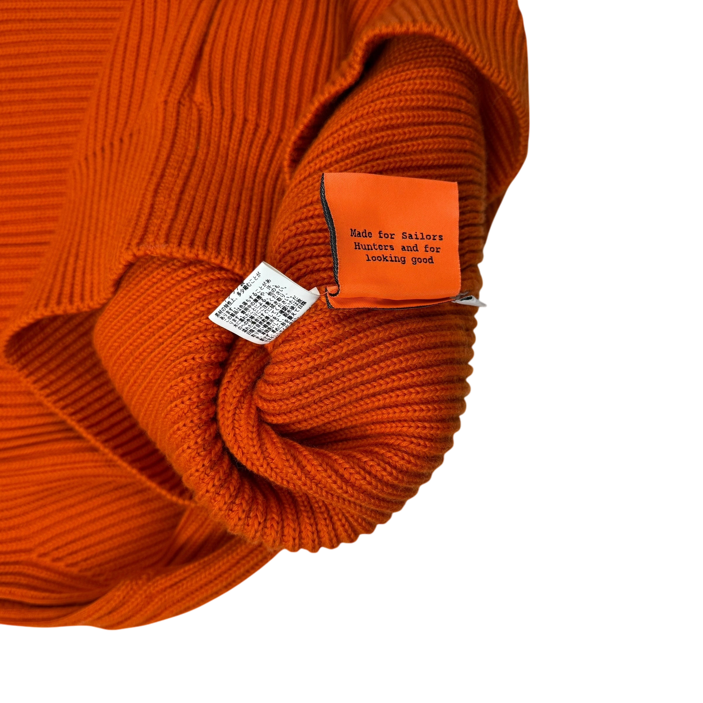 Andersen-Andersen Heavyweight Wool Knit Vest Orange (Size M)