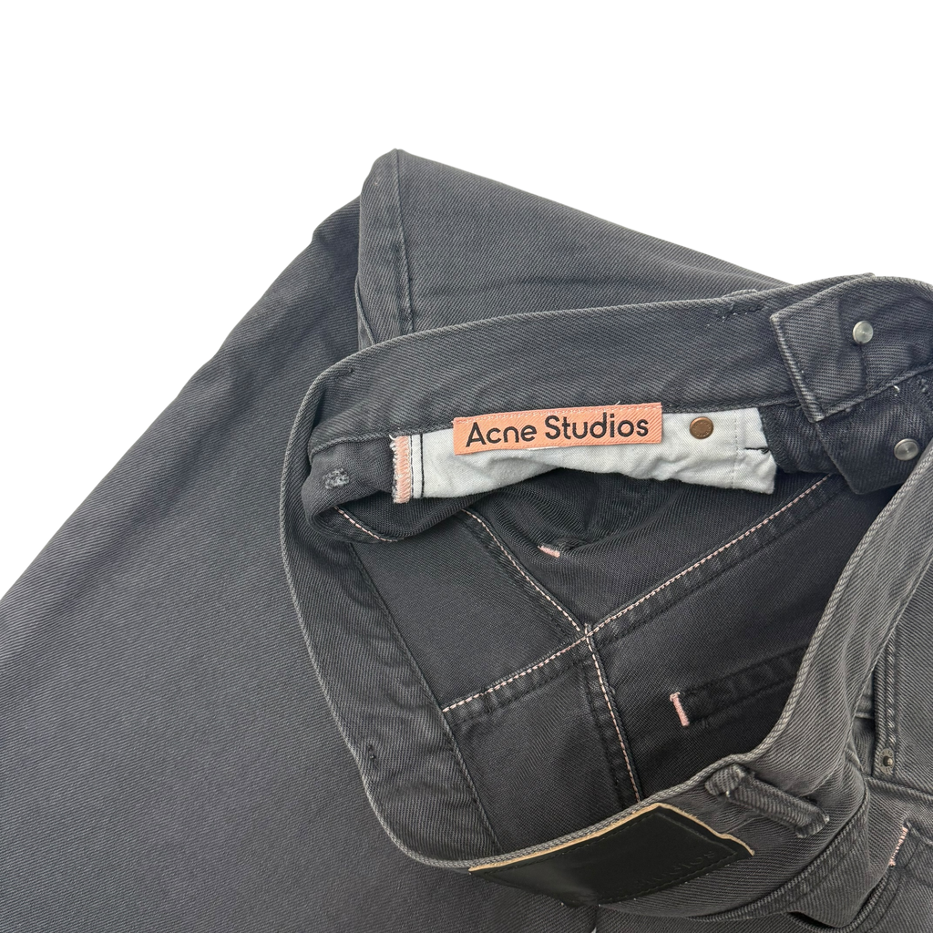 Acne Studios Loose Fit Denim Shorts Washed Grey (Fits 30”)