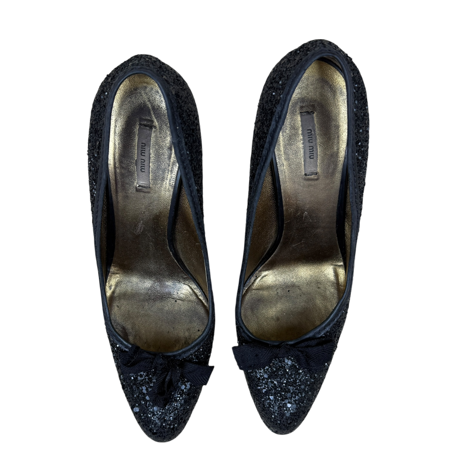Miu Miu Sparkly Pumps Black (Size EU37)