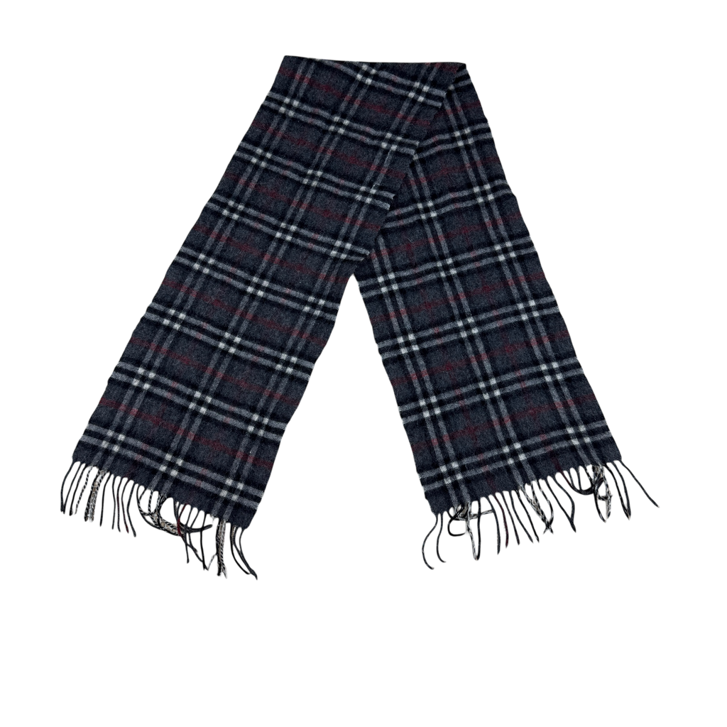 Burberry Wool Nova Check Scarf Grey