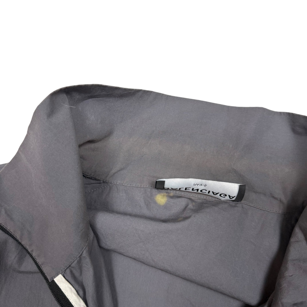 Balenciaga SS18 Logo Colour Block Track Jacket White/Navy/Grey (Fits L-XXL)