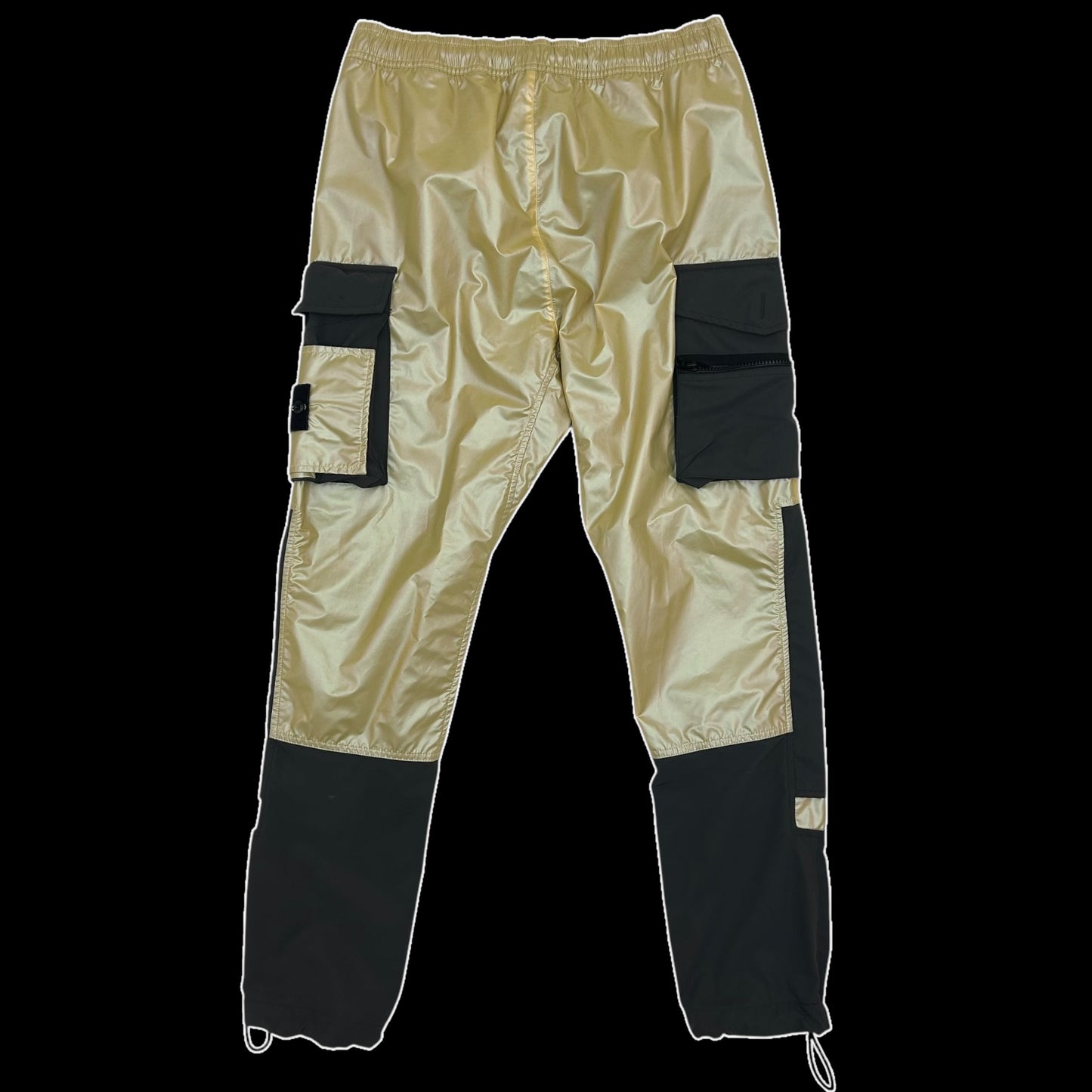 Stone Island Type RE-T Gold Iridescent Tela Gold Cargo Pants (Fits 30”-34”)