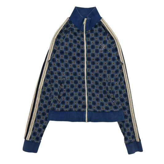 Wales Bonner London Checked Track Jacket Blue (Fits S-M womens)