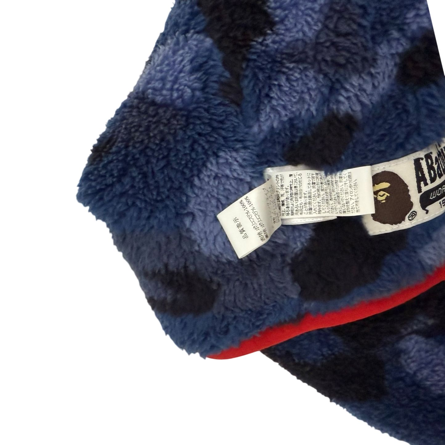 BAPE (A Bathing Ape) Fleece Scarf Red/Blue