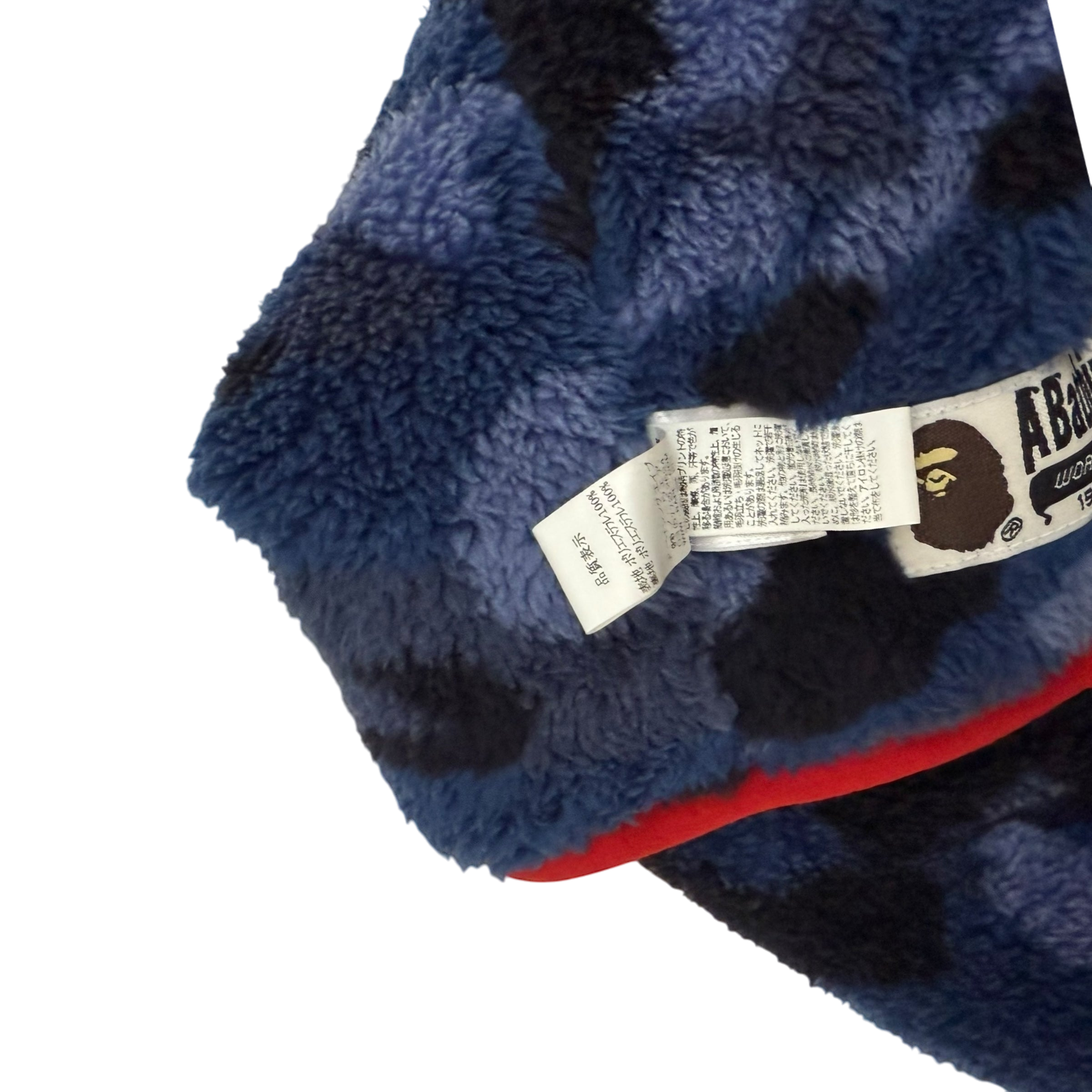 BAPE (A Bathing Ape) Fleece Scarf Red/Blue