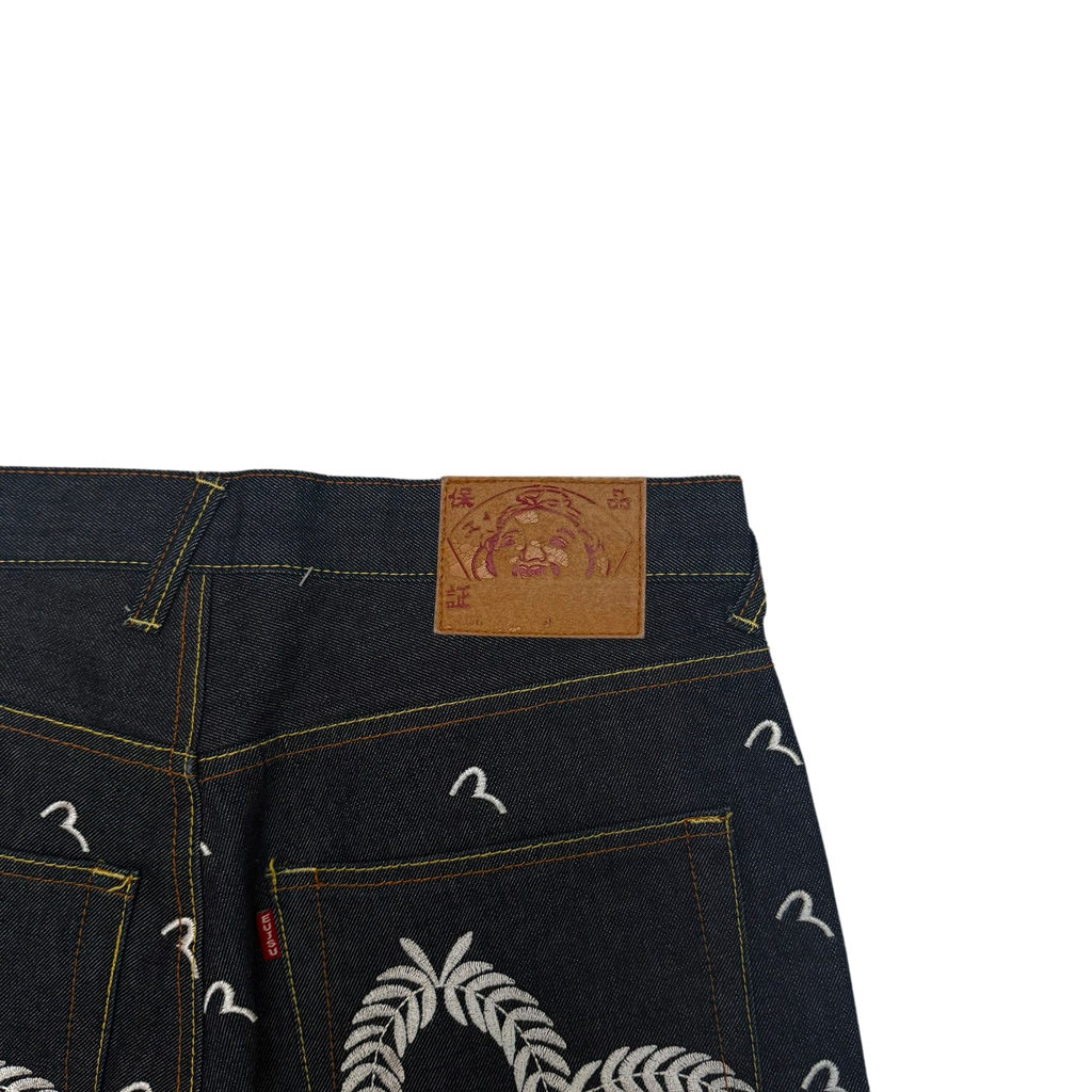 Evisu All Over Angle Print Jeans (Fits 32”)