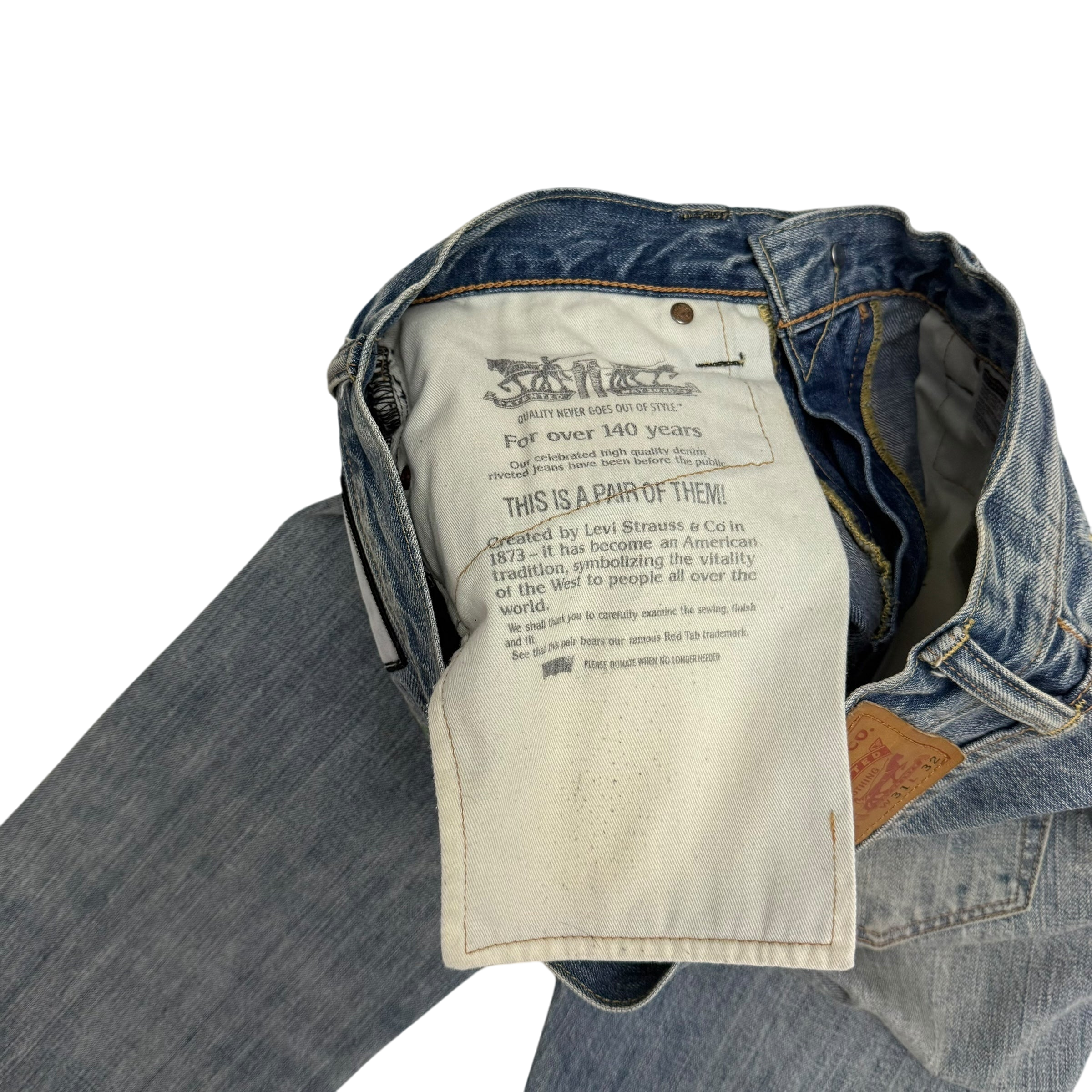 Levi’s 513 Custom Patchwork Jeans (Size 31”)
