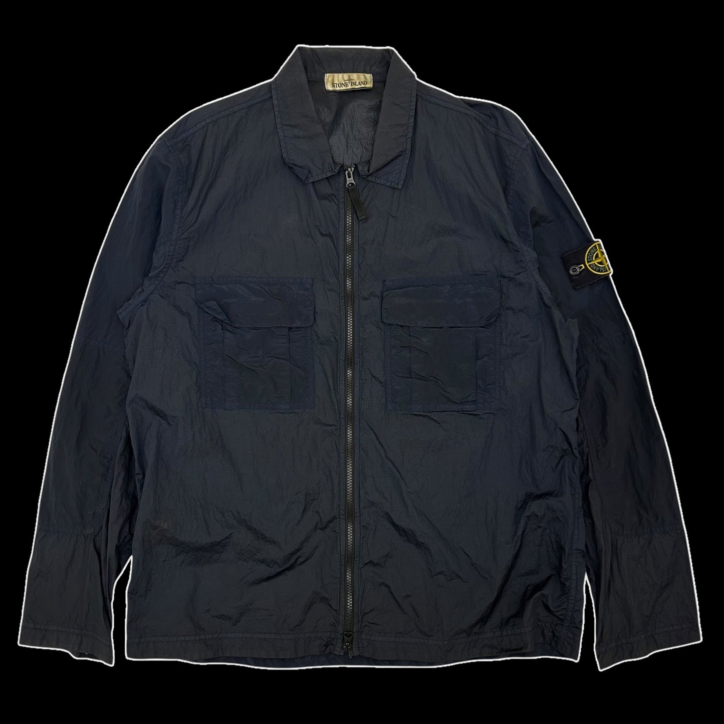 Stone Island Nylon Metal Overshirt Navy (Fits L/XL)