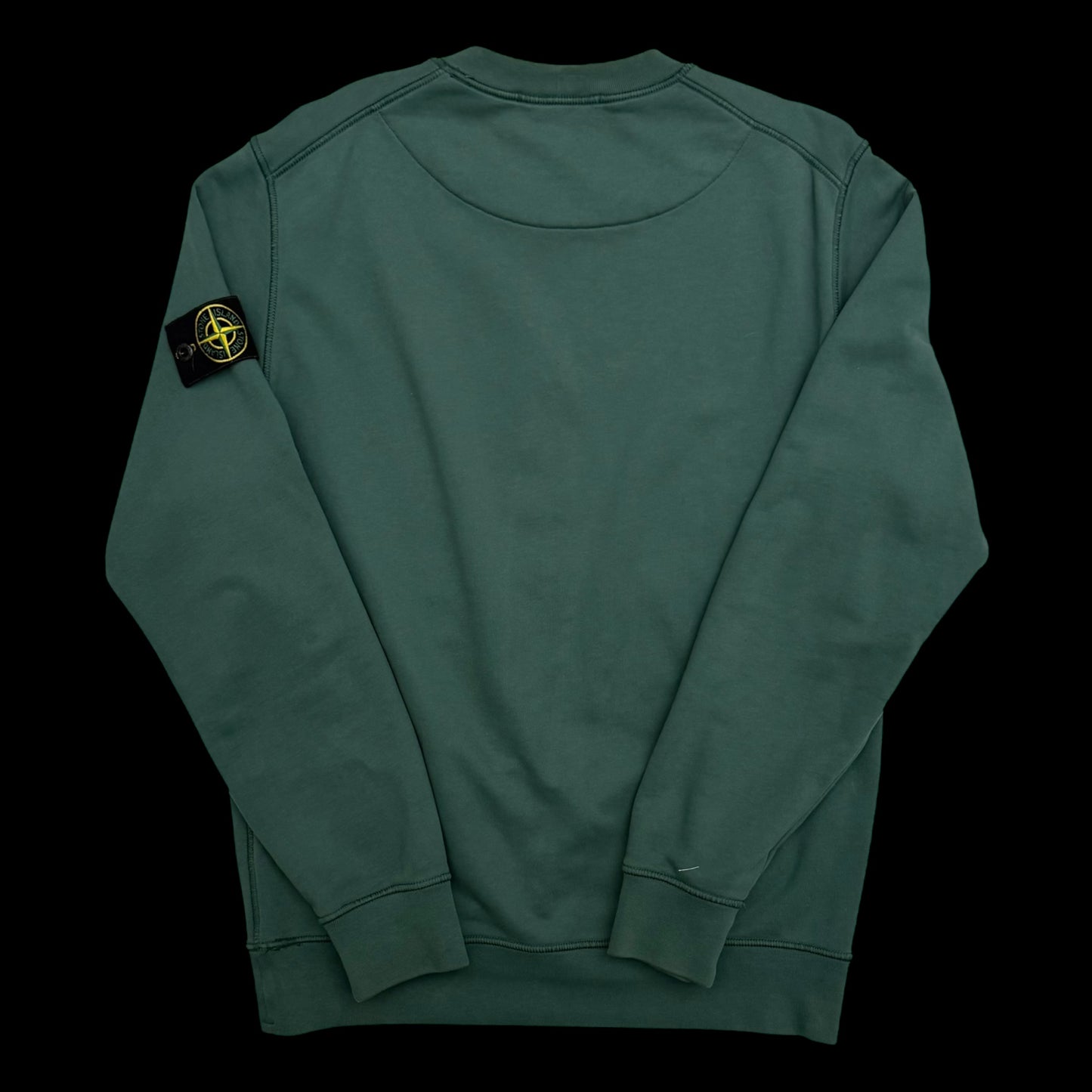 Stone Island Garment-Dyed Crewneck Sweatshirt ‘Petrol Green’ (Fits M-L)