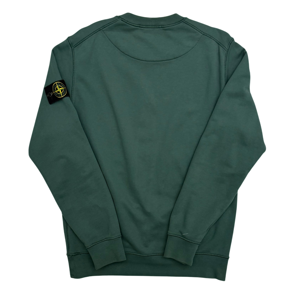 Stone Island Garment-Dyed Crewneck Sweatshirt ‘Petrol Green’ (Fits M-L)