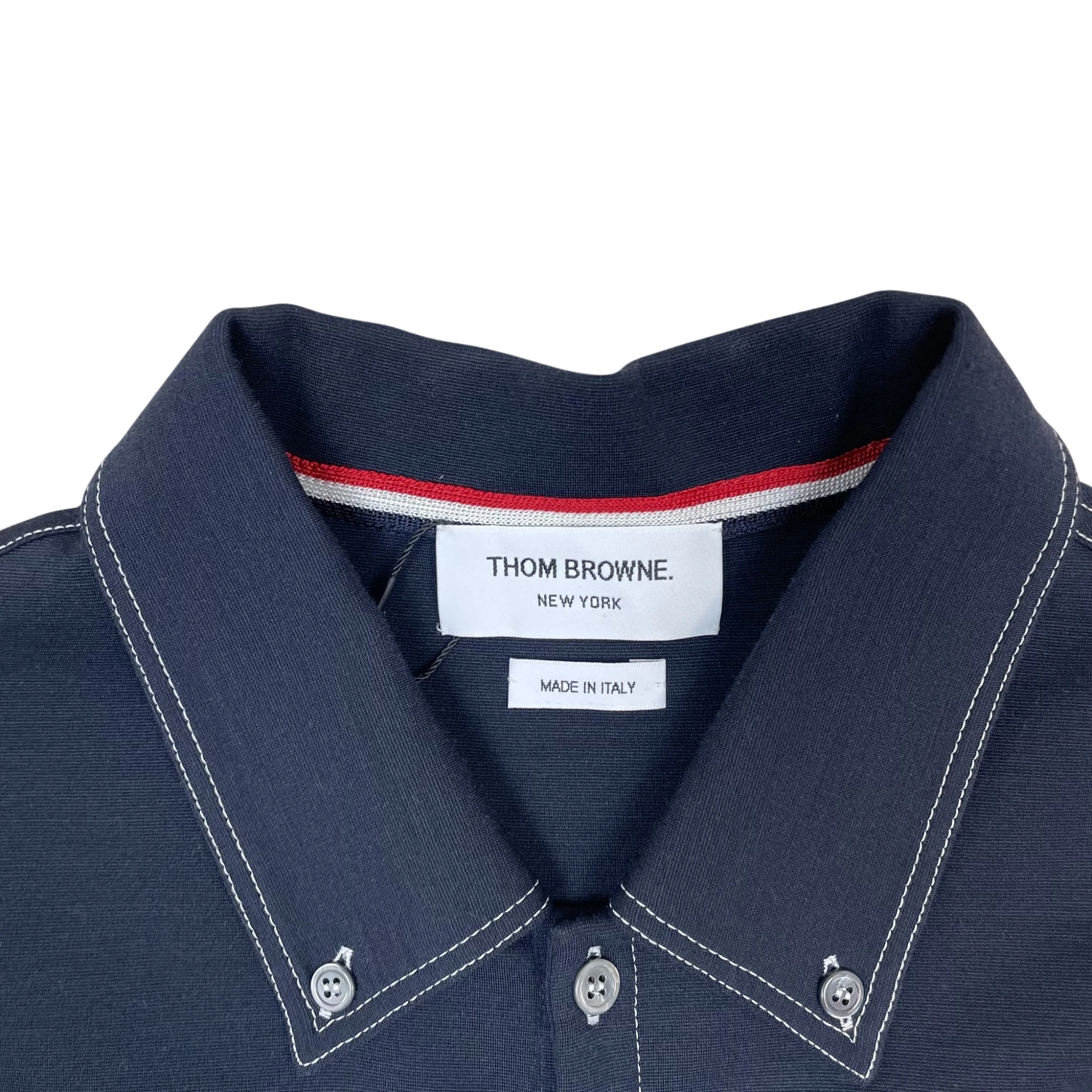 Thom Browne Classic Pique 4-Bar Polo Shirt Navy (Size 4/XL)