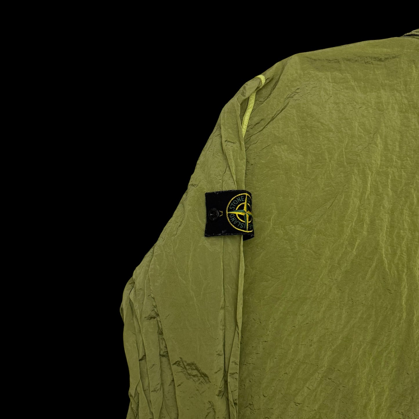 Stone Island Garment-Dyed Nylon Metal Overshirt ‘Lemon Green’ (Fits L-XL)