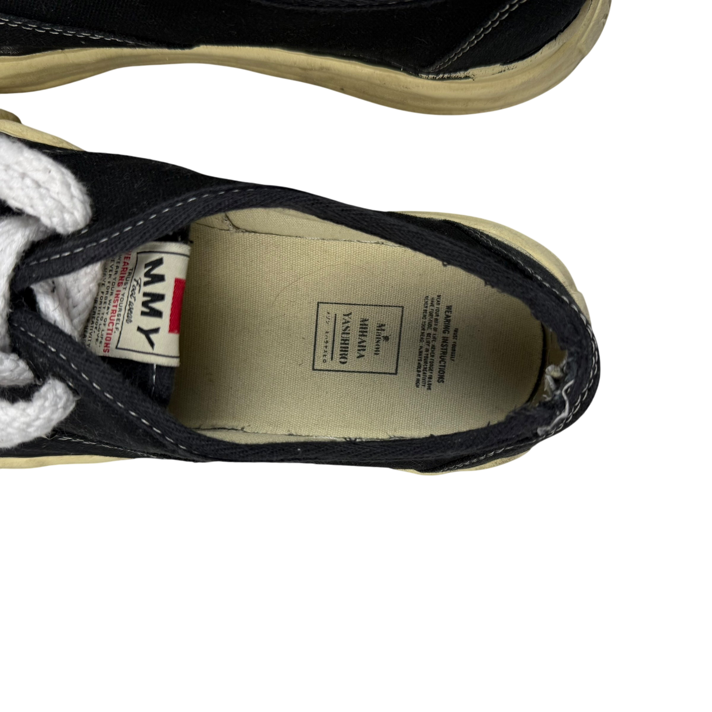 Maison Mihara Yasuhiro Baker OG
Sole Vintage Canvas Low Black / Cream (US11/EU44)