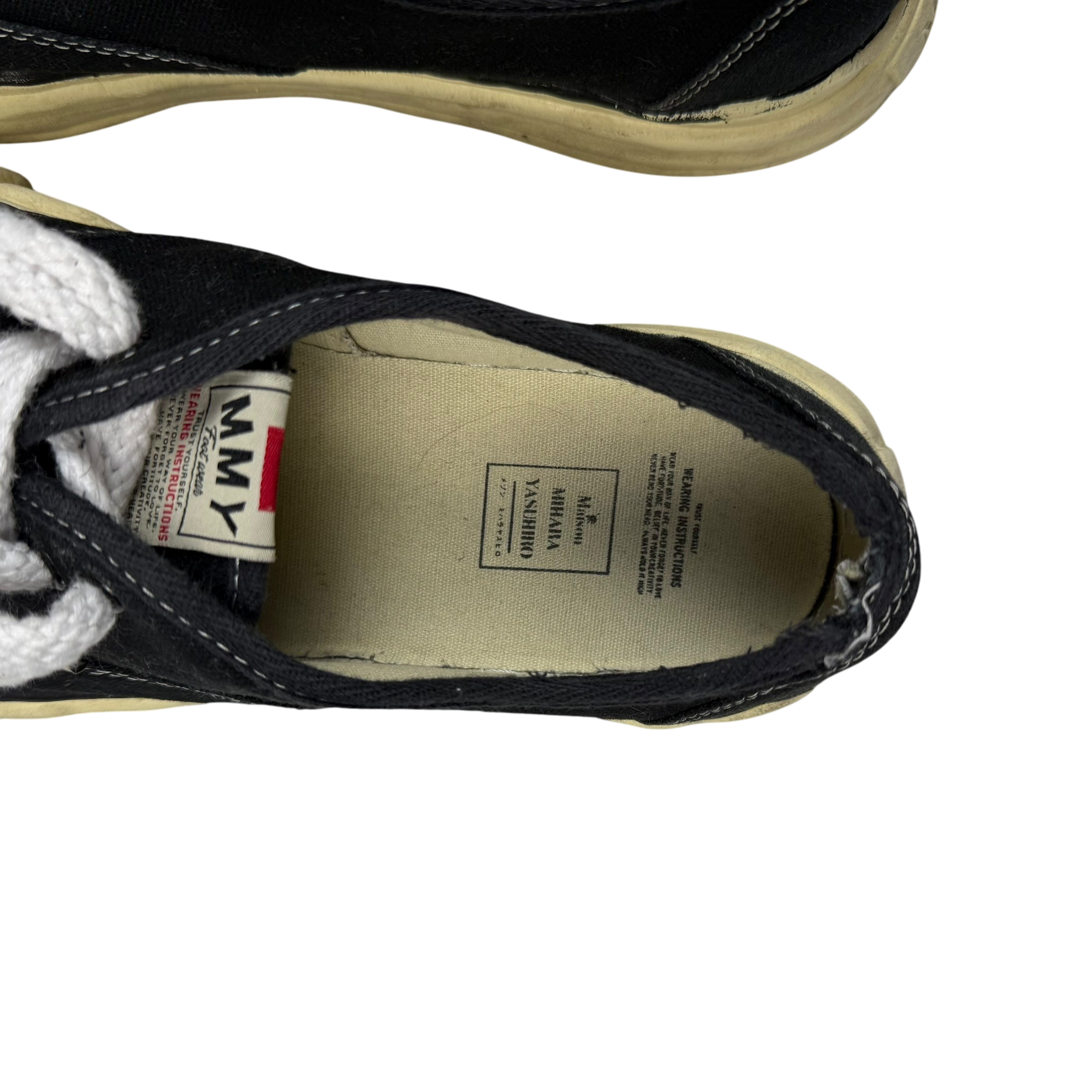Maison Mihara Yasuhiro Baker OG
Sole Vintage Canvas Low Black / Cream (US11/EU44)