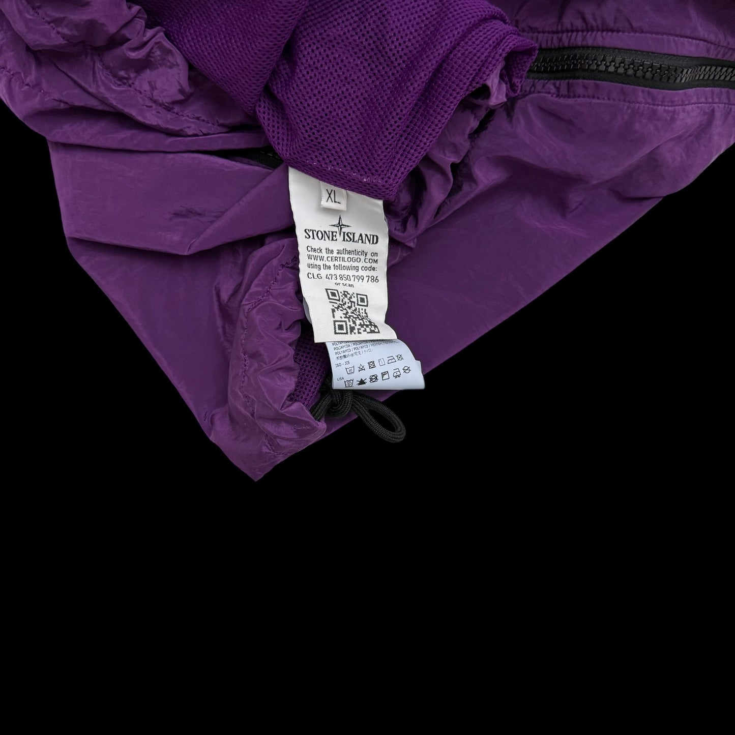 Stone Island 2018 Nylon Metal Smock Jacket Purple (Size XL)