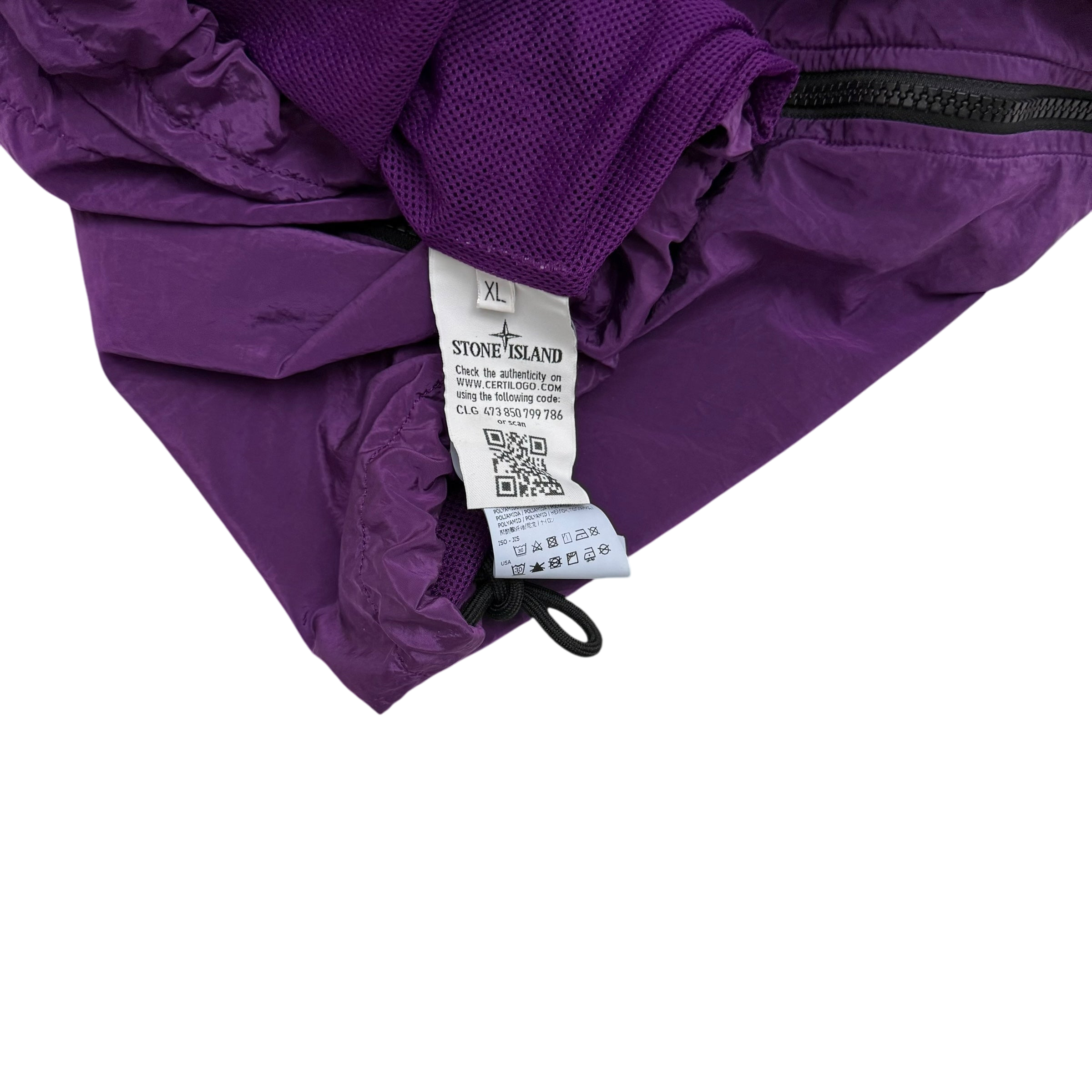 Stone Island 2018 Nylon Metal Smock Jacket Purple (Size XL)