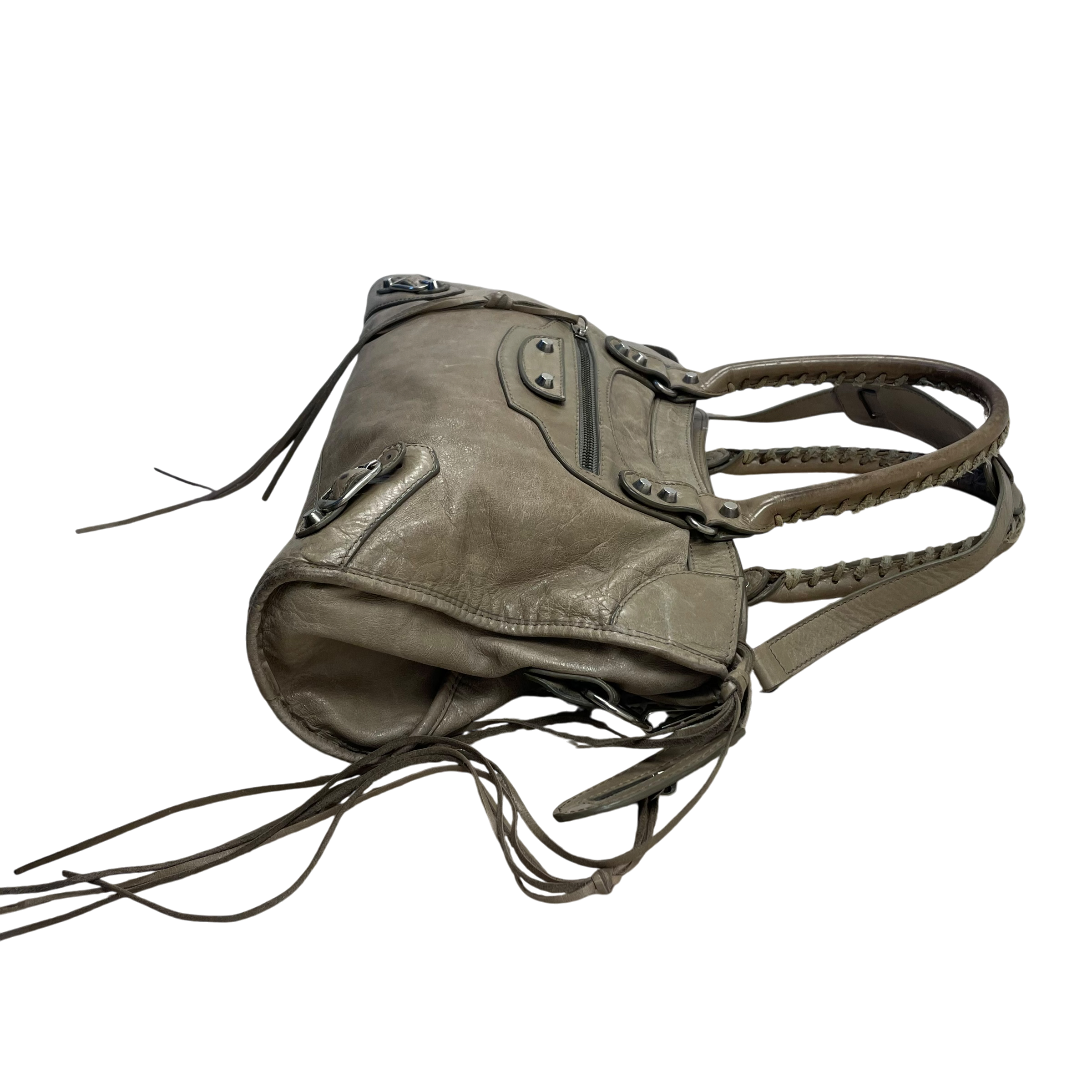 Balenciaga Leather City Bag Taupe