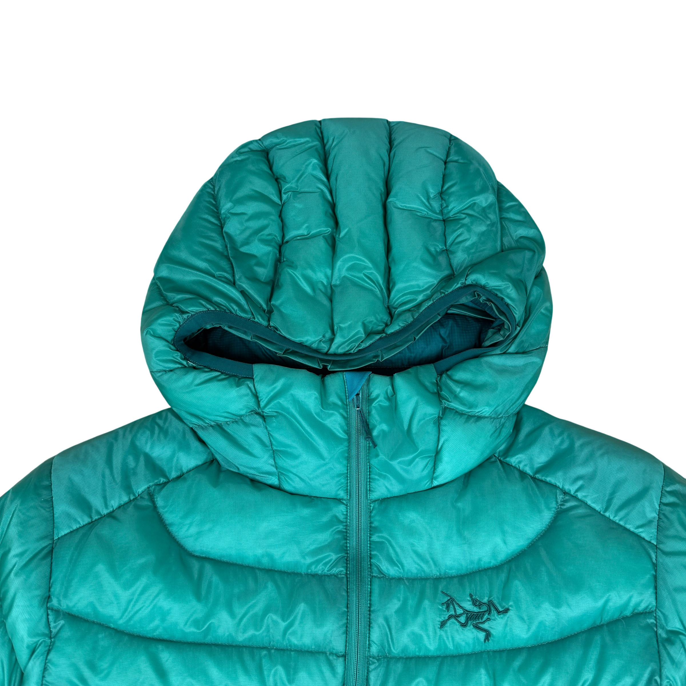 Arcteryx Cerium LT Hooded Down Jacket Blue-Green (Size M Womens)