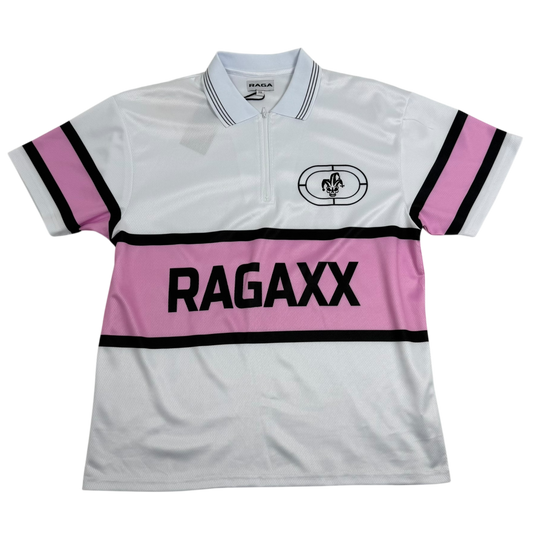 Raga Malak Drive Zip Polo T-shirt White (Fits M-L)