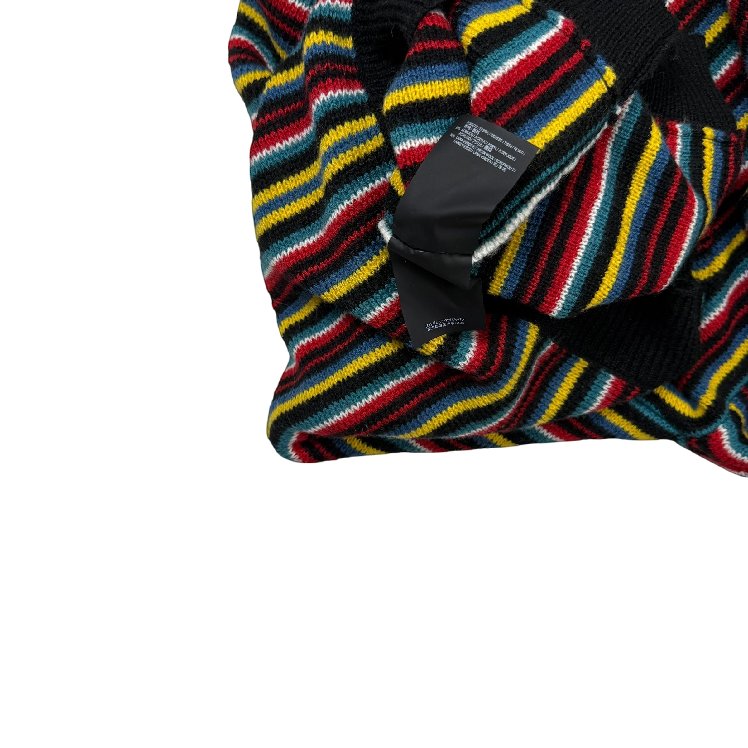 Balenciaga AW18 Oversized Distressed Striped Sweatshirt Multicolour (fits up to XL)