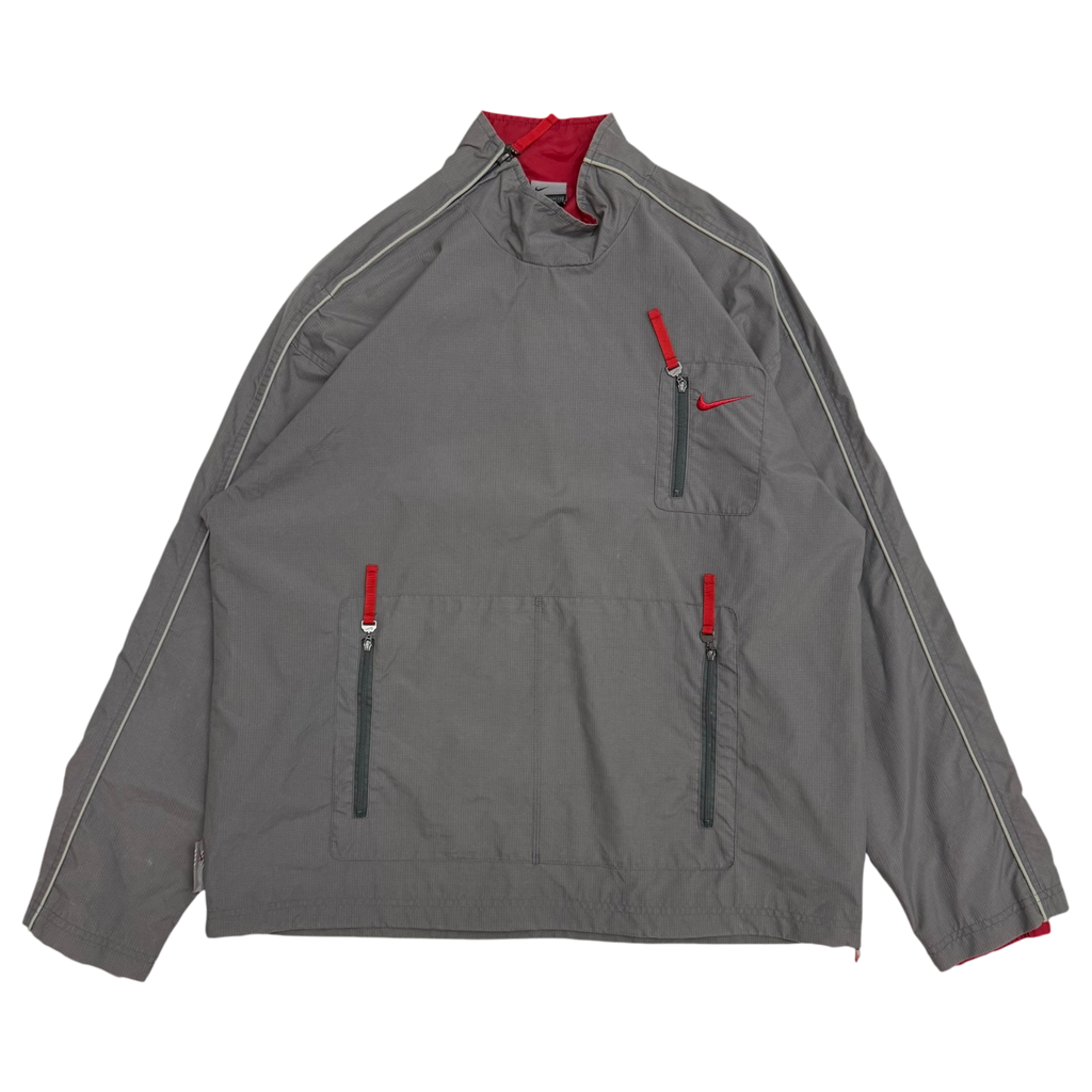 Nike Hex 00s Asymmetric Shoulder Zip Jacket Grey/Red (Size M)