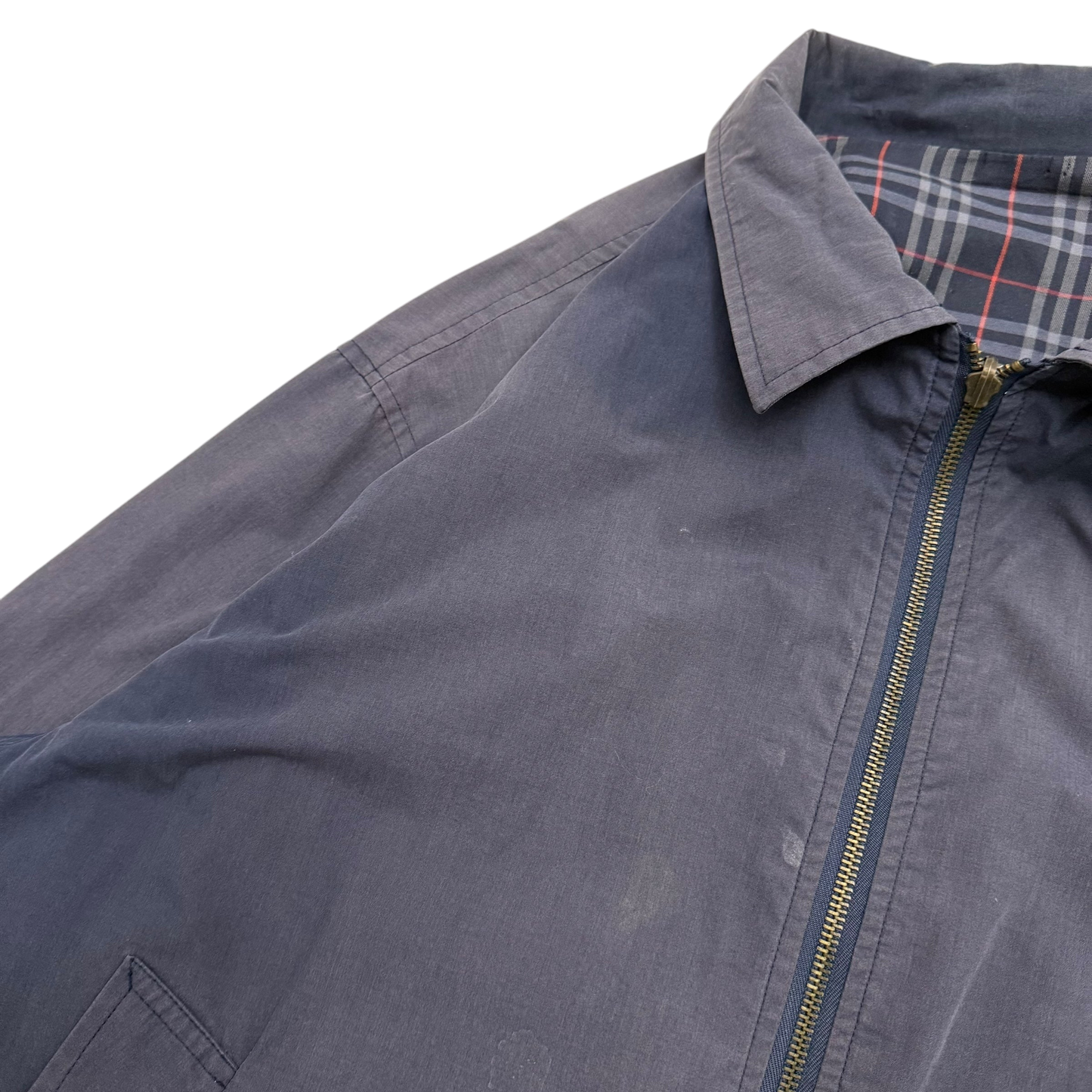 Burberry 90s Nova Check Reversible Harrington Jacket Navy (Fits M–L)