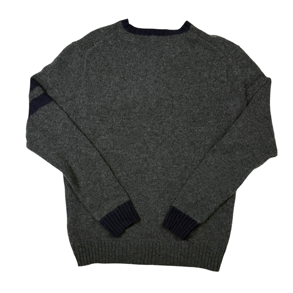 Polo Ralph Lauren ‘Geaky Bear’ Intarsia Knit Wool Sweatshirt Grey (fits M-L)