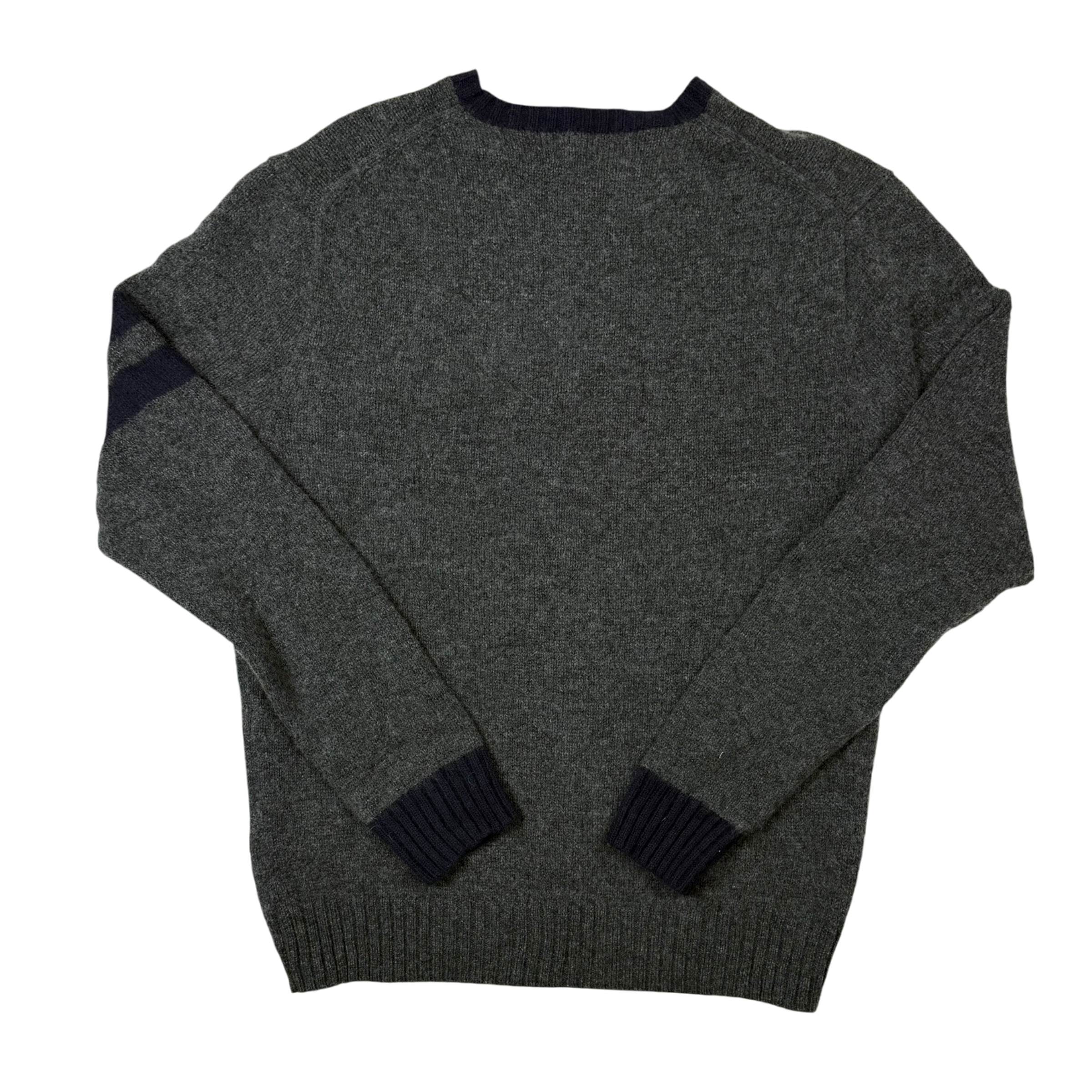 Polo Ralph Lauren ‘Geaky Bear’ Intarsia Knit Wool Sweatshirt Grey (fits M-L)