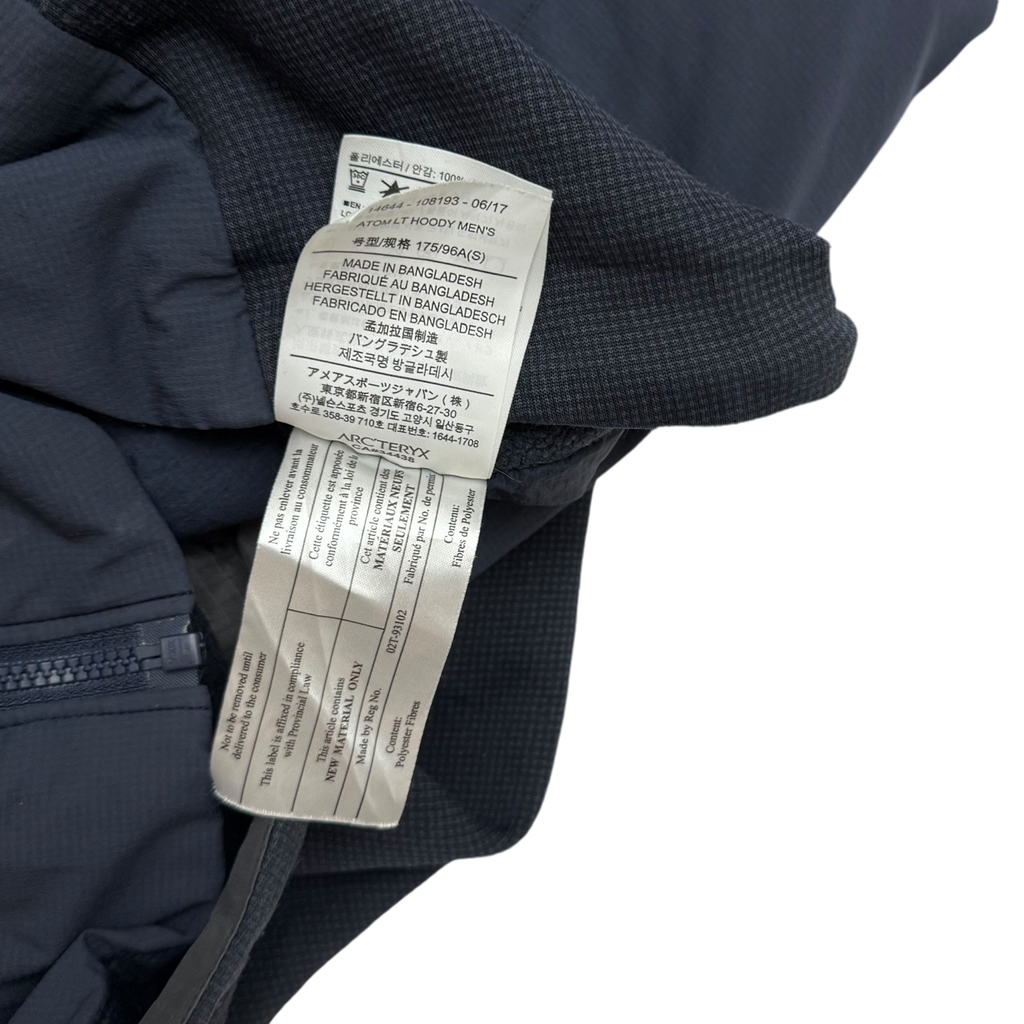 Arc'teryx Atom LT Hooded Insulated Jacket Navy (size S)