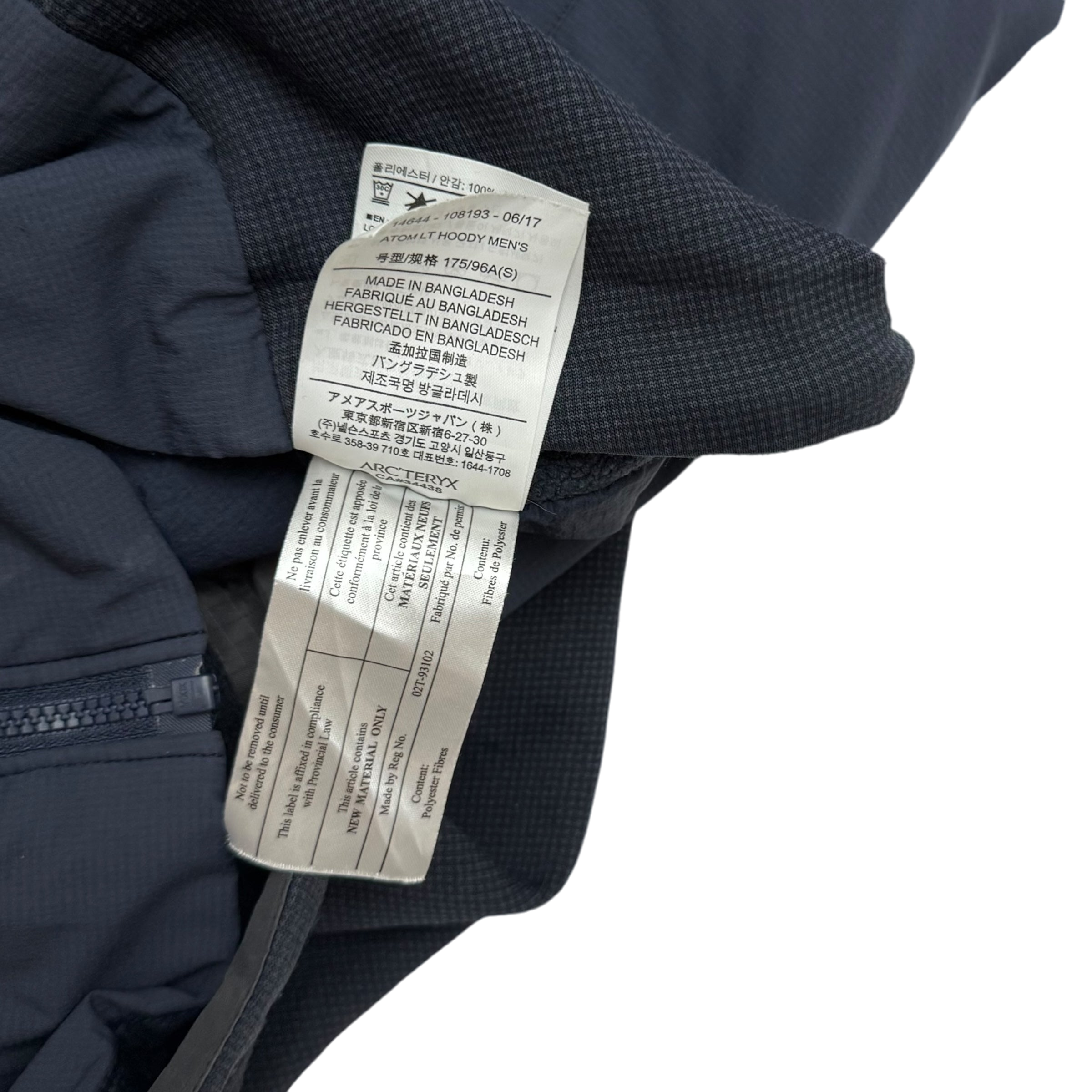 Arc'teryx Atom LT Hooded Insulated Jacket Navy (size S)