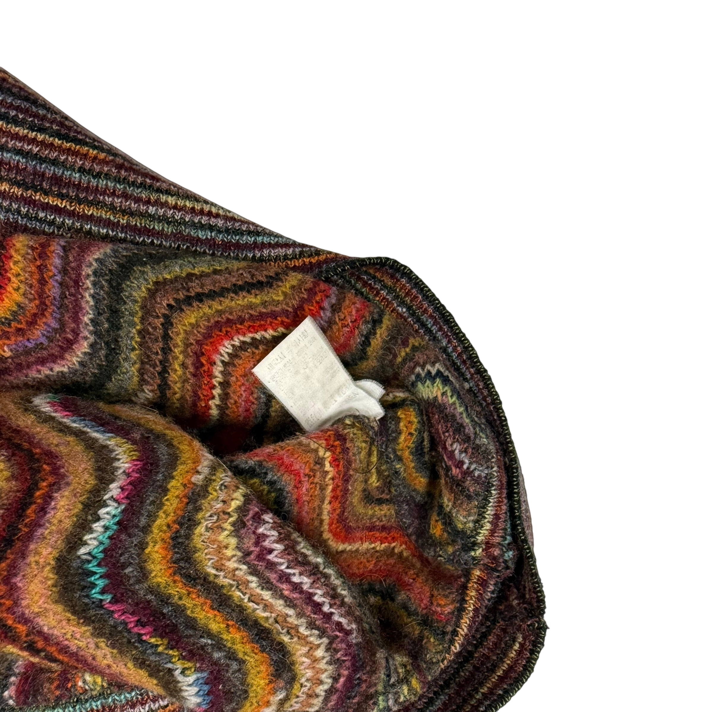 Missoni Vintage Polo Wool Knit Sweatshirt Multicolour (Size L)
