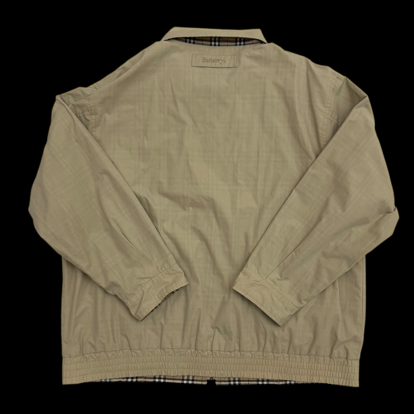 Burberry 90s Nova Check Reversible Harrington Jacket Beige (Fits XL)