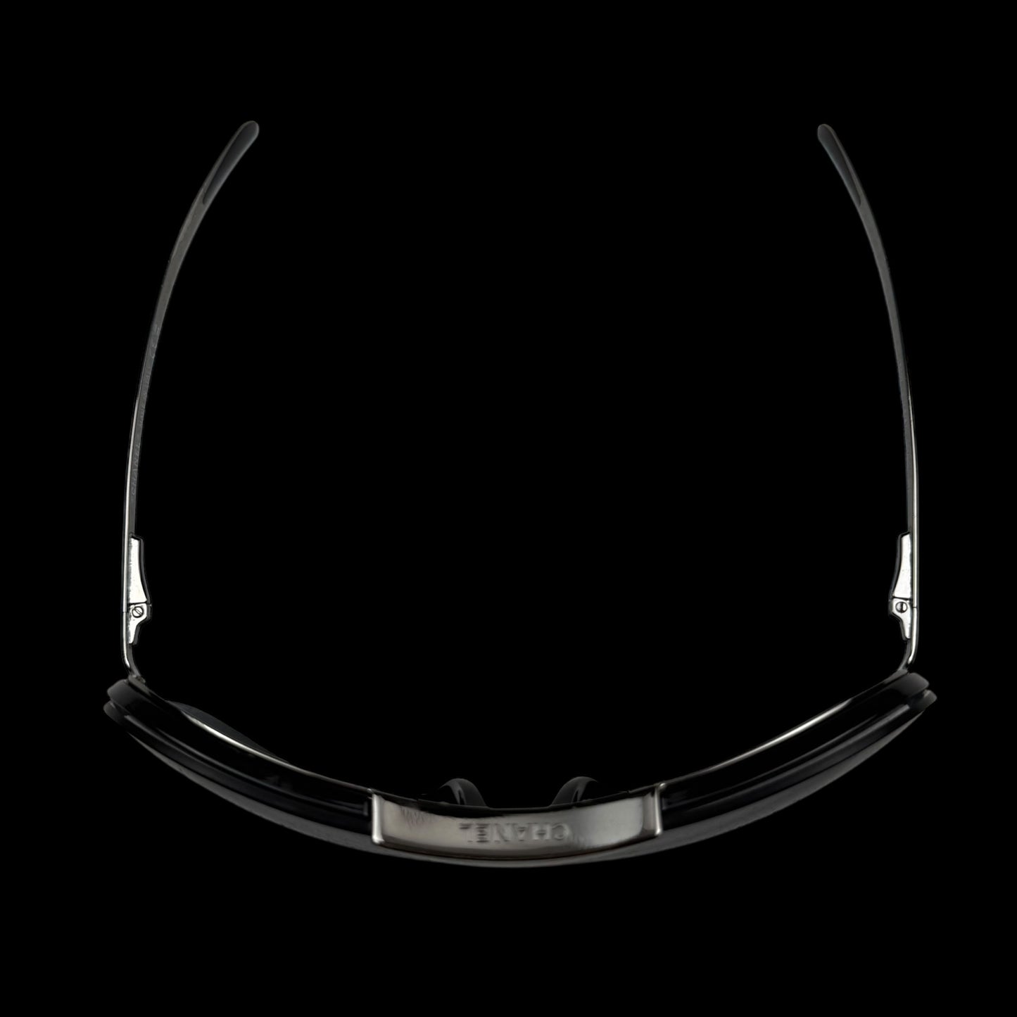 Chanel Rimless Shield Sunglasses Black/Petrol Blue