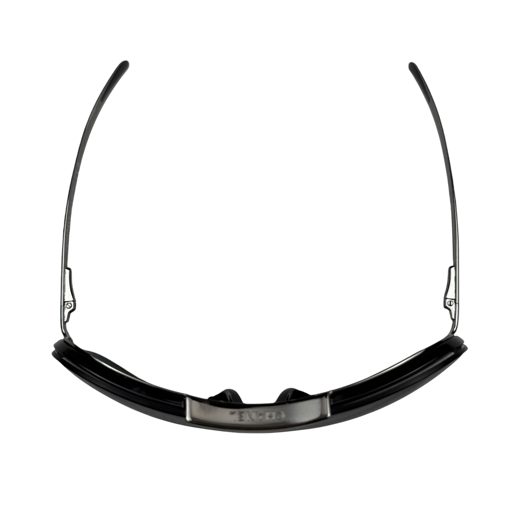 Chanel Rimless Shield Sunglasses Black/Petrol Blue