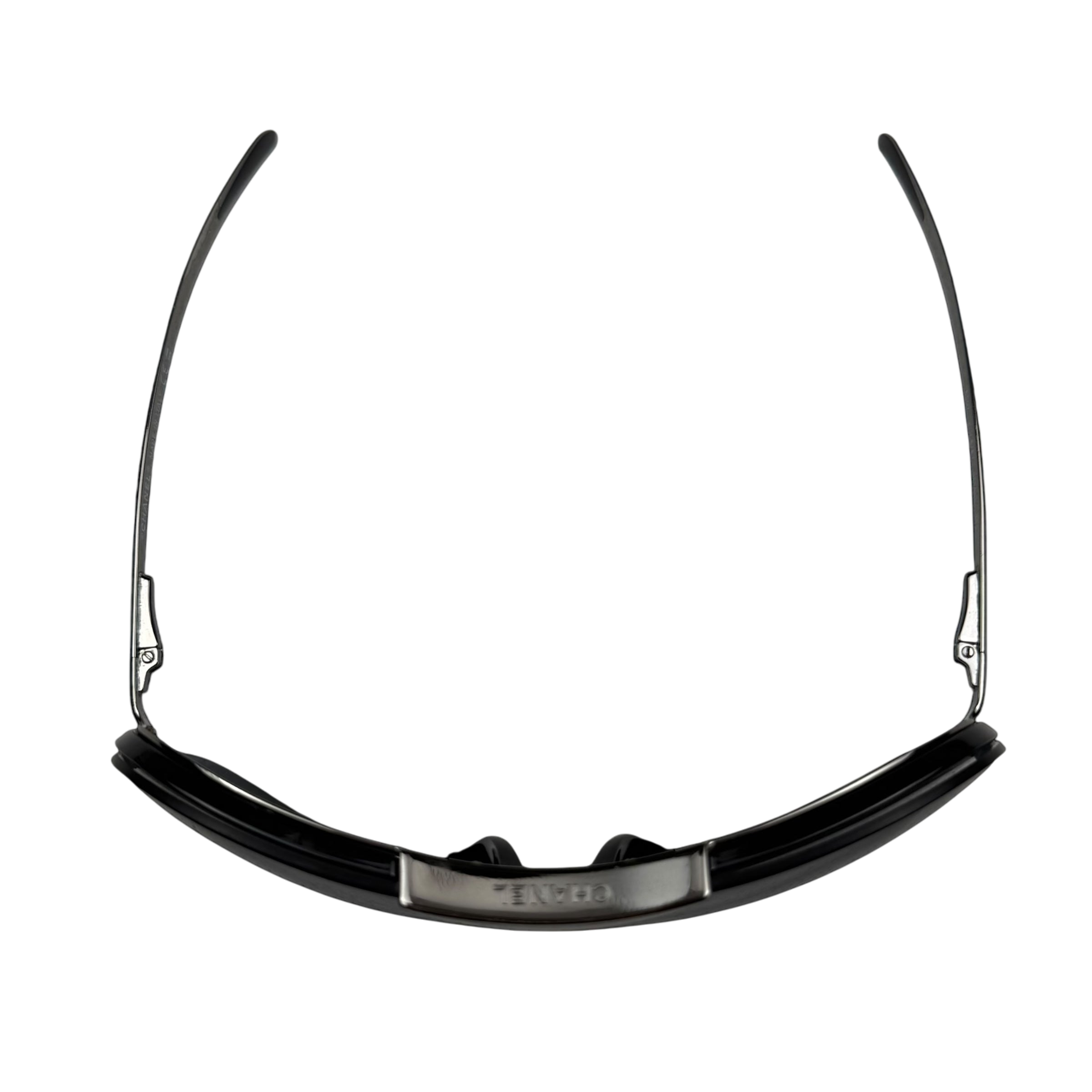 Chanel Rimless Shield Sunglasses Black/Petrol Blue