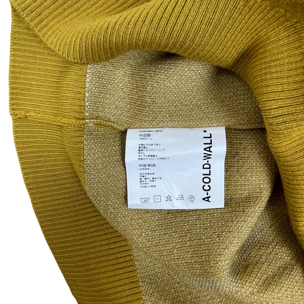 A-COLD-WALL* (ACW) Terrain Wool Knit Crewneck Sweatshirt Yellow (Size L)