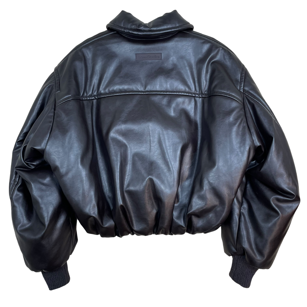 Acne Studios Faux Leather Bomber Jacket Brown (Size 38)